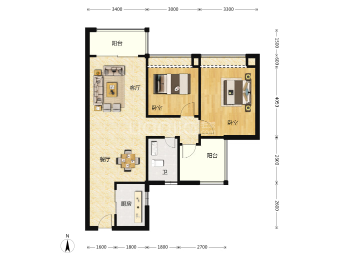 海逸文汇轩--建面 85m²