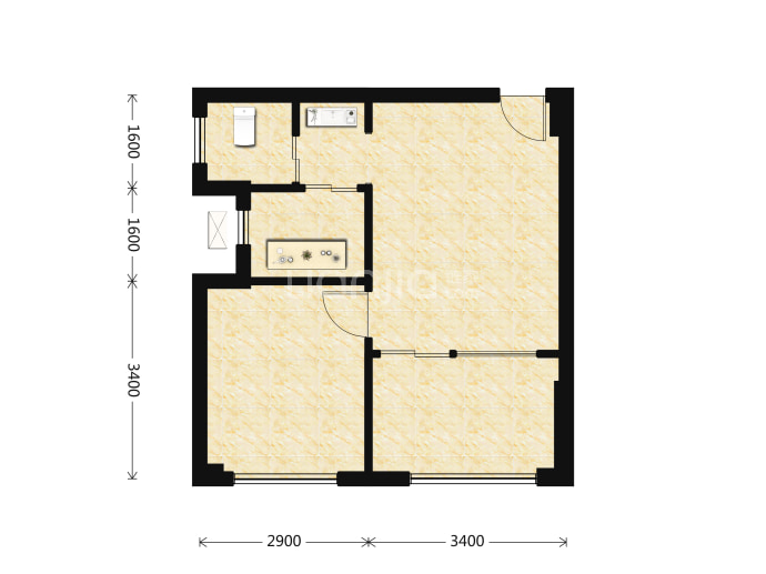 金晟年华--建面 55m²