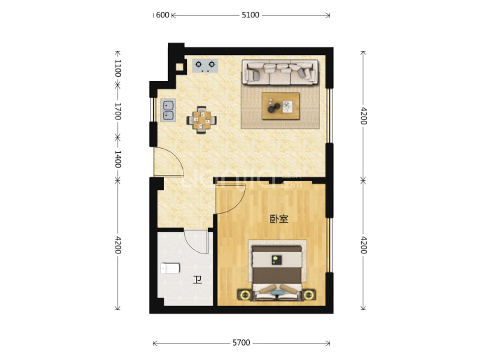 青岛莱阳路8号--建面 73.34m²