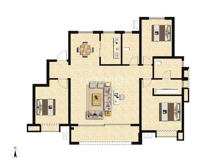 金辉优步大道--建面 142m²
