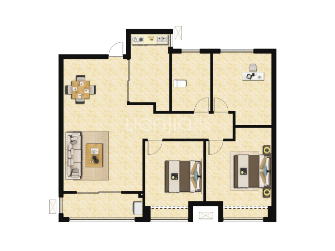 绿城桂语蘭庭--建面 98m²