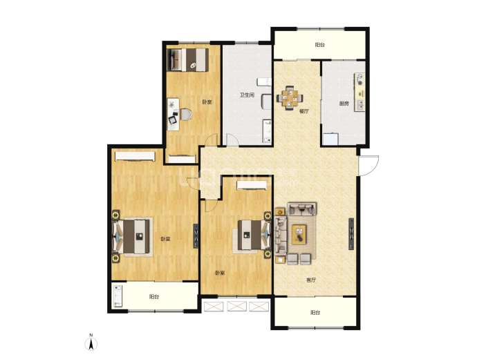 崇文花园--建面 112.22m²