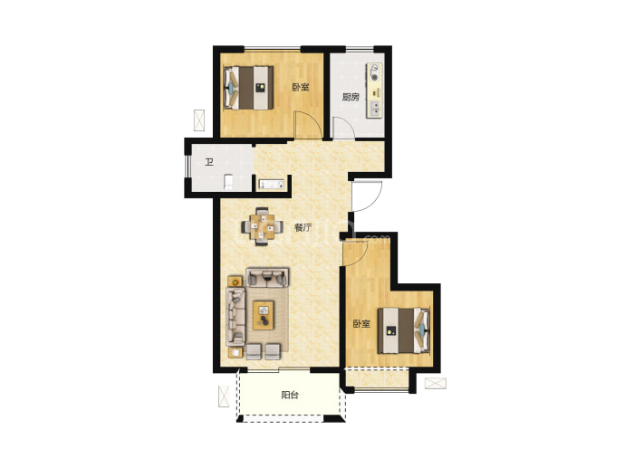 蓝山公馆--建面 78m²