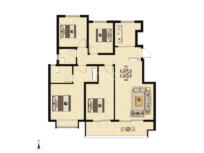 泰·颐府--建面 125m²