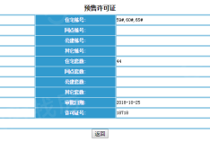 金辉江山云著预售许可证