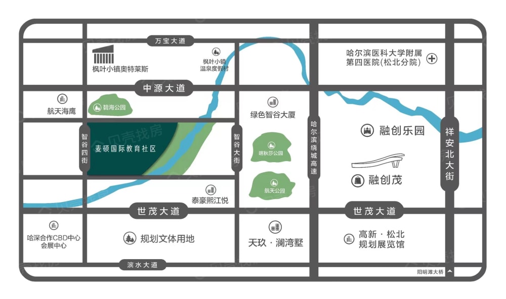 麦硕国际教育社区区位