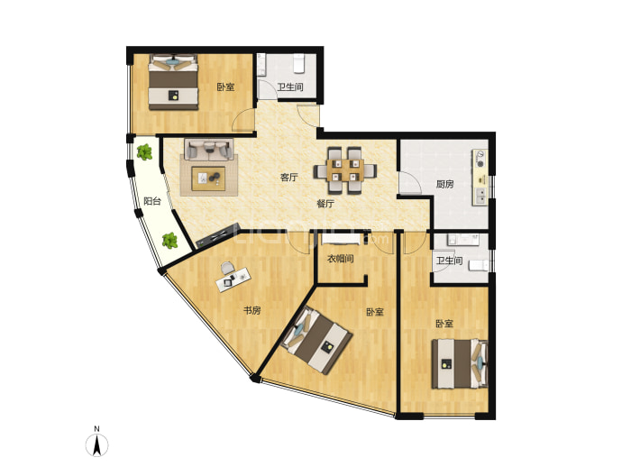 中山学林苑--建面 191m²