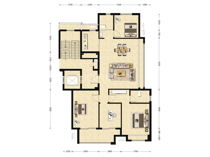 碧桂园城投西江月--建面 140m²