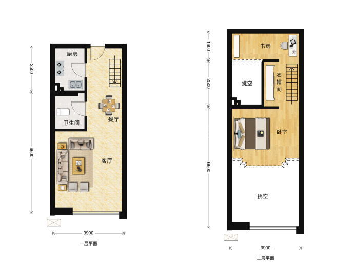 宝时SOHO公寓--建面 50m²