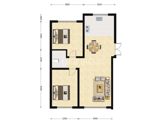 阳光庄园--建面 98m²