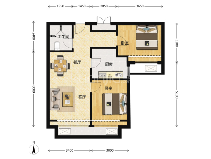 旭辉城--建面 75m²