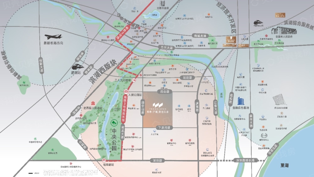 邦泰万城滨湖未来区位