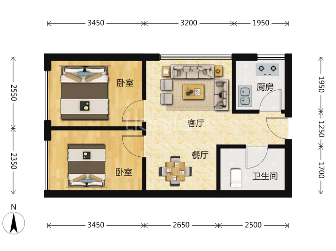 天惠国际--建面 58m²