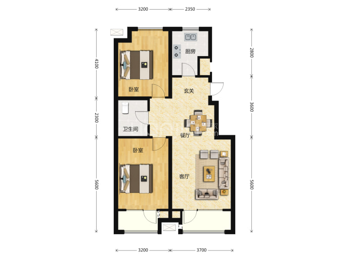 首开如院--建面 84m²