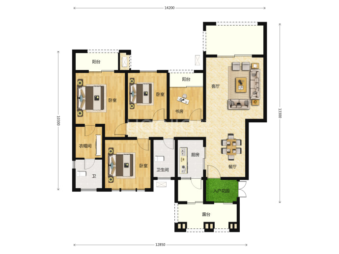 康田栖樾--套内 119.88m²