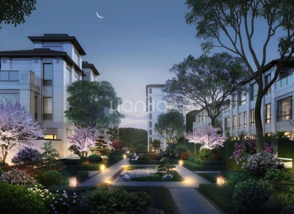 龙山镇镇南路128号户型:3室/4室建面 180-250㎡香湖丹堤花园3期在售
