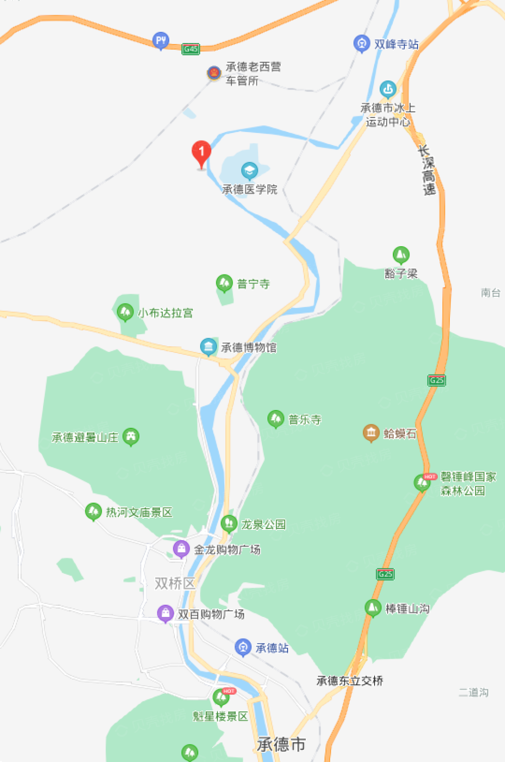 承德院子区位