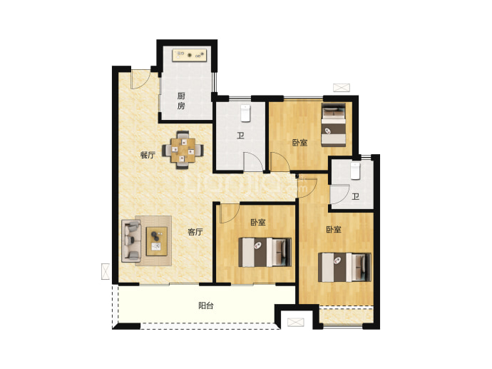 环球融创会展上东区--建面 107m²