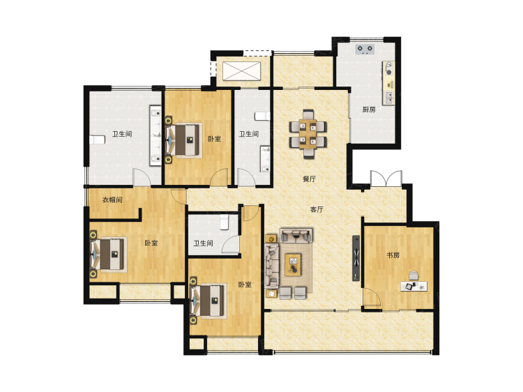 融创桃源府4室2厅3卫户型图