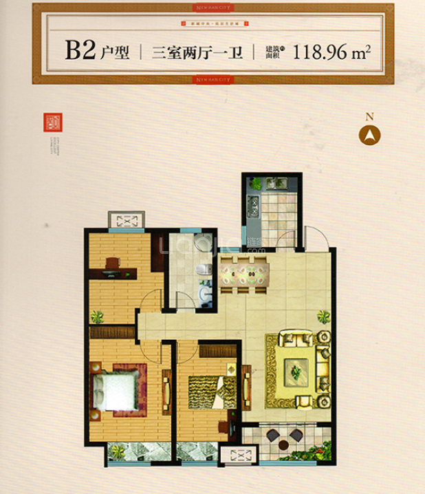 【易龙新汉城_徐州易龙新汉城楼盘】三居室户型图|房型图-徐州贝壳