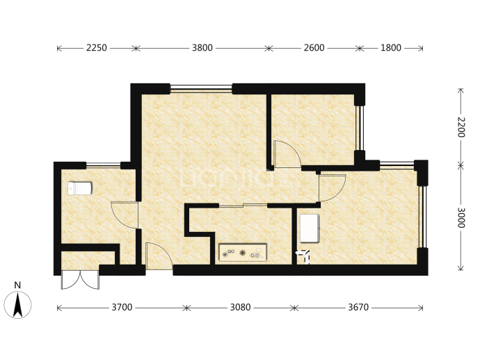 嘉都--建面 61m²