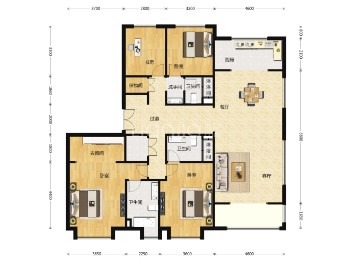 富力湾--建面 212m²