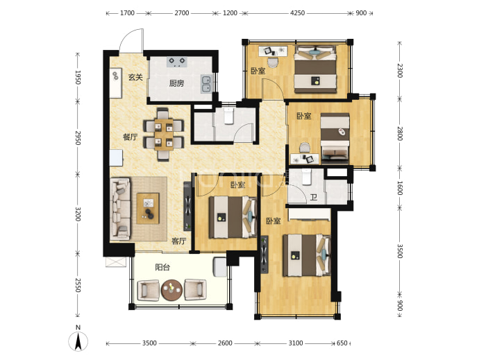 荣和观江墅--建面 99m²