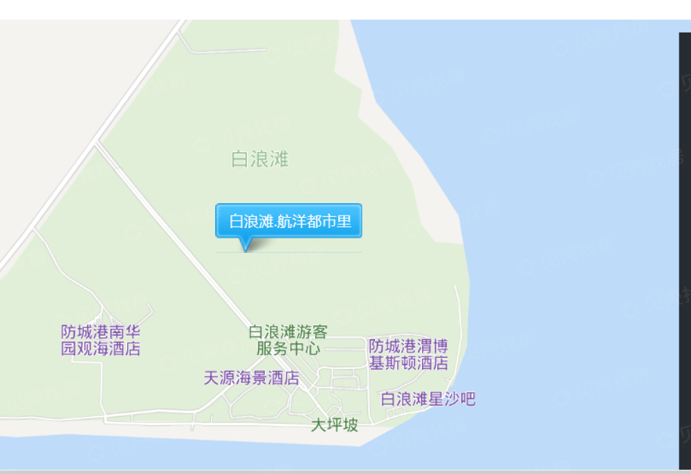 航洋白浪滩旅游度假区区位