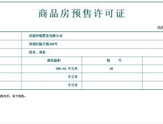 华发全运首府预售许可证