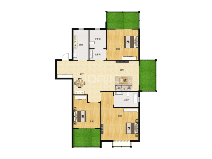 国奥天地--建面 131m²