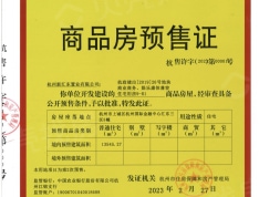 杭州国际金融中心预售许可证