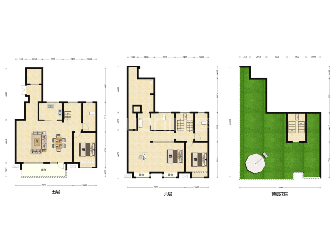 荣盛华府--建面 166m²