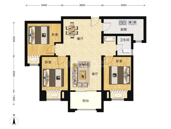 逸景佲园--建面 95m²