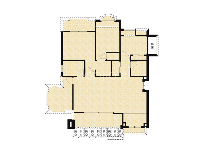 中铁满庭芳渝康城--建面 121m²