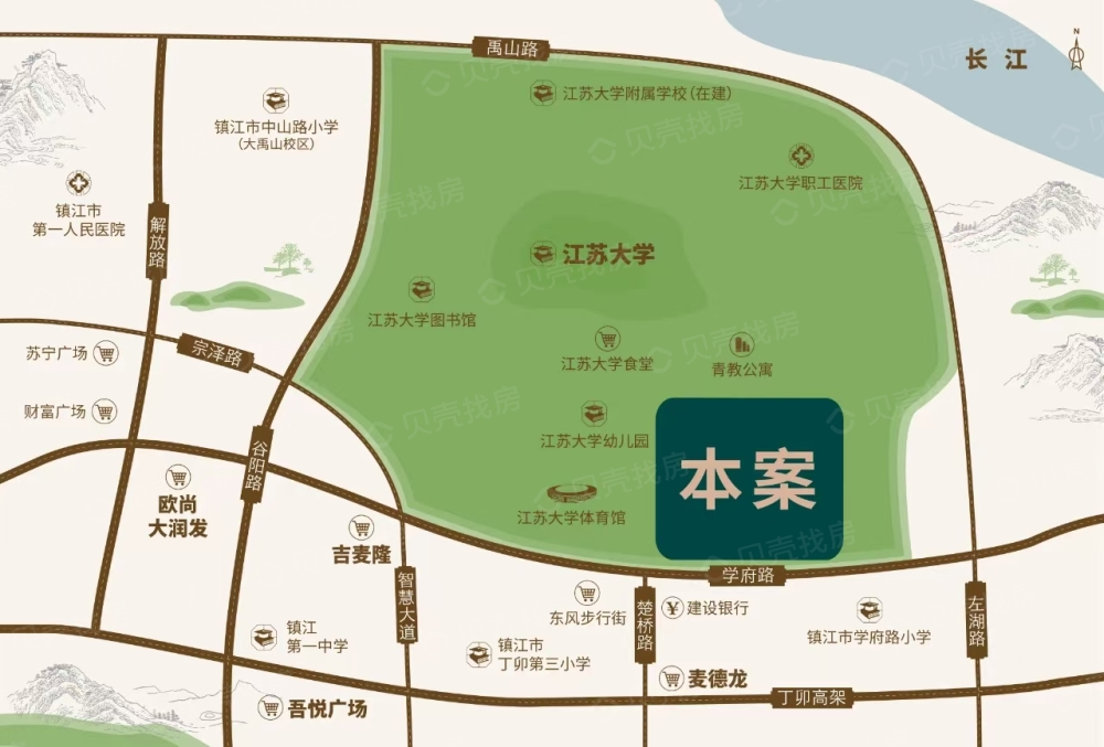 朱方绿城桃李云庐区位