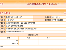 青山翠谷预售许可证