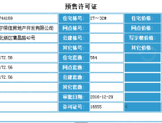 荣信森林里预售许可证