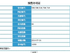 亿博隆河谷预售许可证