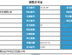 富力星月湾预售许可证