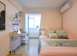 独栋·冠寓 大连奥林匹克广场店 一室整租，有阳台，可月付、可养猫、无中介取暖费、全国连锁，近地铁、大医附一、恒隆 开间_龙湖冠寓租房