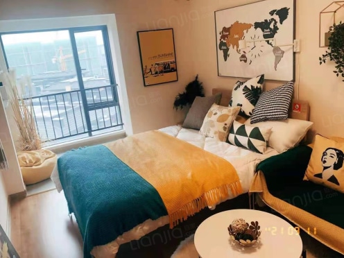 独栋·龙湖冠寓 成都大丰店 【11月限定 超值特惠！】超大落地窗实体墙隔音好 无中介支持月付 可短租！ 汇融广场、龙湖锦宸、保利 开间