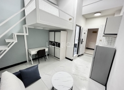 独栋·新利江公寓 朝阳店 朝阳市中心新和平交易城  精装复式 民用电押一 B户型 1室1厅_朝阳路74号租房