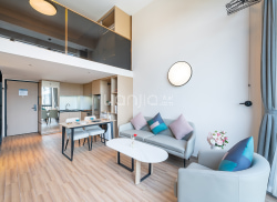 独栋·城家公寓 城家高级公寓东莞松山湖科学城店 可养宠物！免费健身房！超大公区！独立厨卫落地窗 1室1厅_滨湖万科里租房