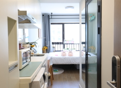 独栋·中海友里公寓 中海友里苏庄地铁站店 央企直租 押一付一 可直达丰台科技园 丽泽商务区 可月租 整租一居 房山线地铁口 开间_中海友里租房