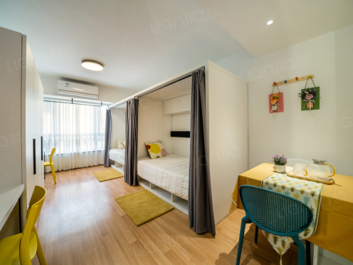 独栋·城家公寓 城家铱工场周市人才公寓 稀缺双床户型！可短租！可开票！无中介费！ 开间