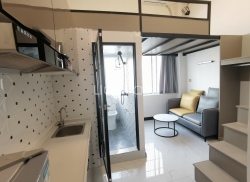 独栋·新利江公寓 朝阳店 兴宁区朝阳市中心 精装复式一房一厅押一G户型 1室1厅_朝阳路74号租房