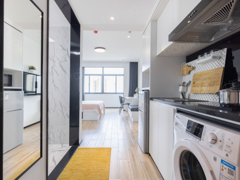 独栋·城家公寓 城家公寓常熟滨江新城店 带阳台、独厨独卫直租 1室1厅