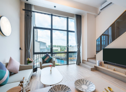 独栋·城家公寓 城家高级公寓东莞松山湖科学城店 免费健身房！免费影音放映区！带厨房烘干机 1室1厅_滨湖万科里租房