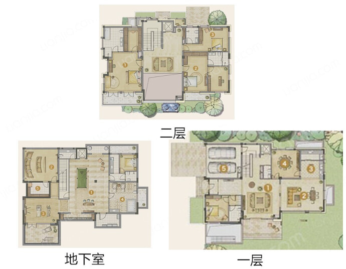 金臣别墅4室3厅5卫户型图