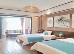 独栋·时光印酒店公寓 绿生温泉酒店 一房一厅一厨一卫双床房 1室1厅_盈滨绿生花园租房